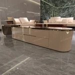 Light Luxury TV Stand with Curved Natural Wood Veneer Finish and Pull-Out Side Storage